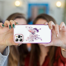 Заредете изображение във визуализатора на галерията – Kingxbar Butterfly Series shiny case decorated with original Swarovski crystals iPhone 12 Pro Max pink - TopMag
