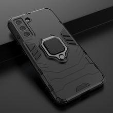Заредете изображение във визуализатора на галерията – Ring Armor Case Kickstand Tough Rugged Cover for Samsung Galaxy S21 FE black - TopMag
