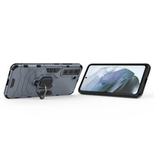 Заредете изображение във визуализатора на галерията – Ring Armor Case Kickstand Tough Rugged Cover for Samsung Galaxy S21 FE blue - TopMag
