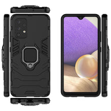 Заредете изображение във визуализатора на галерията – Ring Armor Case Kickstand Tough Rugged Cover for Samsung Galaxy A32 4G black - TopMag
