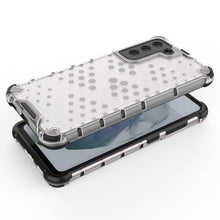 Заредете изображение във визуализатора на галерията – Honeycomb Case armor cover with TPU Bumper for Samsung Galaxy S21 FE black - TopMag
