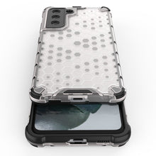 Заредете изображение във визуализатора на галерията – Honeycomb Case armor cover with TPU Bumper for Samsung Galaxy S21 FE black - TopMag
