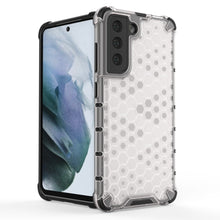 Заредете изображение във визуализатора на галерията – Honeycomb Case armor cover with TPU Bumper for Samsung Galaxy S21 FE transparent - TopMag
