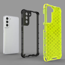 Заредете изображение във визуализатора на галерията – Honeycomb Case armor cover with TPU Bumper for Samsung Galaxy S21 FE transparent - TopMag
