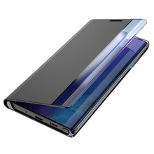 Заредете изображение във визуализатора на галерията – Sleep Case Bookcase Type Case with Smart Window for Samsung Galaxy S21 FE black - TopMag
