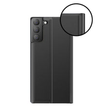 Заредете изображение във визуализатора на галерията – Sleep Case Bookcase Type Case with Smart Window for Samsung Galaxy S21 FE blue - TopMag
