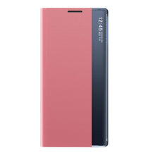 Заредете изображение във визуализатора на галерията – Sleep Case Bookcase Type Case with Smart Window for Samsung Galaxy S21 FE pink - TopMag

