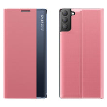 Заредете изображение във визуализатора на галерията – Sleep Case Bookcase Type Case with Smart Window for Samsung Galaxy S21 FE pink - TopMag
