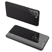 Заредете изображение във визуализатора на галерията – Clear View Case cover for Samsung Galaxy S21 FE black - TopMag
