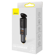 Заредете изображение във визуализатора на галерията – Baseus Share Together USB / USB Type C / cigarette lighter socket car charger 120W Quick Charge Power Delivery gray (CCBT-C0G) - TopMag
