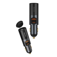 Заредете изображение във визуализатора на галерията – Baseus Share Together USB / USB Type C / cigarette lighter socket car charger 120W Quick Charge Power Delivery gray (CCBT-C0G) - TopMag
