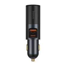 Заредете изображение във визуализатора на галерията – Baseus Share Together USB / USB Type C / cigarette lighter socket car charger 120W Quick Charge Power Delivery gray (CCBT-C0G) - TopMag
