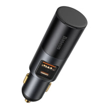 Заредете изображение във визуализатора на галерията – Baseus Share Together USB / USB Type C / cigarette lighter socket car charger 120W Quick Charge Power Delivery gray (CCBT-C0G) - TopMag

