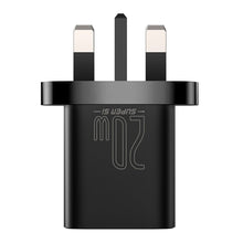 Заредете изображение във визуализатора на галерията – Baseus Super Si 1C fast wall charger USB Type C 20W UK Power Delivery black (CCSUP-K01) - TopMag
