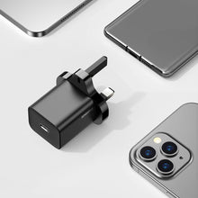Заредете изображение във визуализатора на галерията – Baseus Super Si 1C fast wall charger USB Type C 20W UK Power Delivery black (CCSUP-K01) - TopMag
