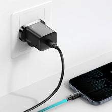 Заредете изображение във визуализатора на галерията – Baseus Super Si Quick Charger 1C 20W UK Sets Black（With Superior Series Fast Charging Data Cable Type-C to iP PD 20W 1m Black) - TopMag
