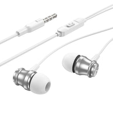Заредете изображение във визуализатора на галерията – Borofone Earphones BM75 Platinum Metal silver
