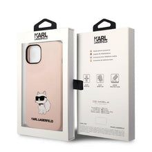 Заредете изображение във визуализатора на галерията – Karl Lagerfeld KLHCP14SSNCHBCP iPhone 14 6.1" hardcase pink/pink Silicone Choupette
