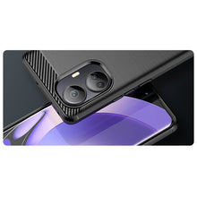 Заредете изображение във визуализатора на галерията – Carbon Case case for Realme 10 Pro+ flexible silicone carbon cover black
