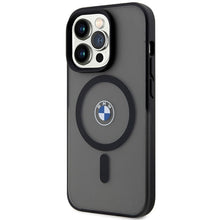 Заредете изображение във визуализатора на галерията – Original Case BMW Signature MagSafe BMHMP14LDSLK for Iphone 14 Pro Black
