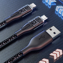Заредете изображение във визуализатора на галерията – Fast charging cable 120W 1m USB - USB-C Dudao L22T - gray
