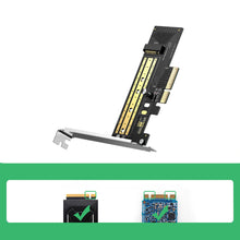 Заредете изображение във визуализатора на галерията – Ugreen expansion card disk adapter M.2 NVMe SATA (M, M+B key) PCIe 3.0 x4 32Gbps (CM302)
