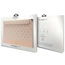 Заредете изображение във визуализатора на галерията – Original GUESS Laptop Sleeve 4G Stripe Metal Logo GUCS14PS4SGP 14 inches pink
