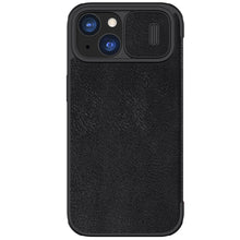 Заредете изображение във визуализатора на галерията – Nillkin Qin Pro Leather Flip Camera Cover Case for iPhone 15 - Black
