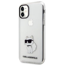 Заредете изображение във визуализатора на галерията – Karl Lagerfeld KLHCN61HNCHTCT iPhone 11 / Xr 6.1" transparent hardcase Ikonik Choupette
