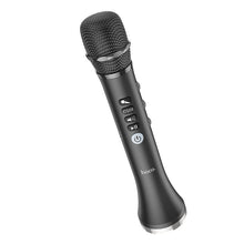 Заредете изображение във визуализатора на галерията – HOCO karaoke microphone BK9 singing black
