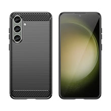 Заредете изображение във визуализатора на галерията – Case for Carbon Case Samsung Galaxy S24+ flexible silicone carbon cover - black
