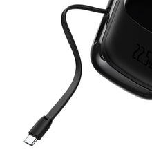 Заредете изображение във визуализатора на галерията – Baseus Qpow powerbank 20000mAh USB / USB Type C / built-in USB cable Type C 22.5W Quick Charge SCP AFC FCP black (PPQD-I01) - TopMag
