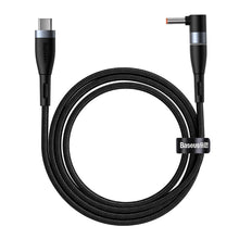 Заредете изображение във визуализатора на галерията – Baseus Zinc Magnetic Series Lenovo Laptop Charging Cable USB Type C to DC Round Port(4,0 x 1,7mm) 100W 2m black (CATXC-T01) - TopMag
