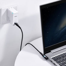 Заредете изображение във визуализатора на галерията – Baseus Zinc Magnetic Series Lenovo Laptop Charging Cable USB Type C to DC Round Port(4,0 x 1,7mm) 100W 2m black (CATXC-T01) - TopMag
