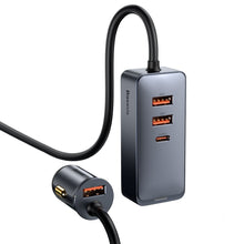 Заредете изображение във визуализатора на галерията – Baseus Share Together 3x USB / USB Type C car charger 120W PPS Quick Charge Power Delivery gray (CCBT-B0G) - TopMag

