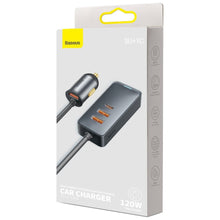 Заредете изображение във визуализатора на галерията – Baseus Share Together 3x USB / USB Type C car charger 120W PPS Quick Charge Power Delivery gray (CCBT-B0G) - TopMag
