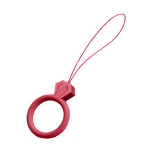 Заредете изображение във визуализатора на галерията – Silicone lanyard for the phone diamond ring pendant for a finger purple - TopMag
