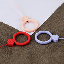 Заредете изображение във визуализатора на галерията – Silicone lanyard for the phone diamond ring pendant for a finger red - TopMag
