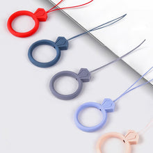 Заредете изображение във визуализатора на галерията – Silicone lanyard for the phone diamond ring pendant for a finger light purple - TopMag
