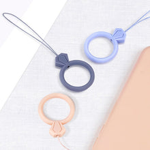 Заредете изображение във визуализатора на галерията – Silicone lanyard for the phone diamond ring pendant for a finger violet - TopMag
