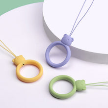 Заредете изображение във визуализатора на галерията – A silicone lanyard for a phone bear ring on a finger black - TopMag
