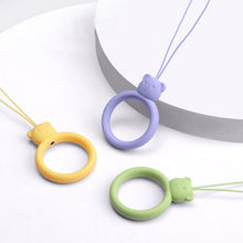 Заредете изображение във визуализатора на галерията – A silicone lanyard for a phone bear ring on a finger black - TopMag
