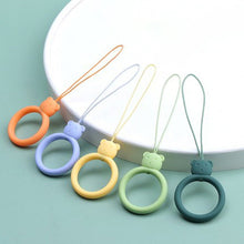 Заредете изображение във визуализатора на галерията – A silicone lanyard for a phone bear ring on a finger black - TopMag
