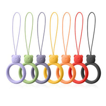 Заредете изображение във визуализатора на галерията – A silicone lanyard for a phone bear ring on a finger black - TopMag
