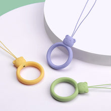 Заредете изображение във визуализатора на галерията – A silicone lanyard for a phone bear ring on a finger light green - TopMag
