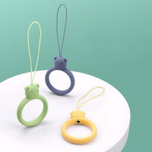 Заредете изображение във визуализатора на галерията – A silicone lanyard for a phone bear ring on a finger light green - TopMag
