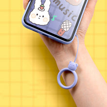 Заредете изображение във визуализатора на галерията – A silicone lanyard for a phone bear ring on a finger light green - TopMag
