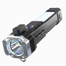 Заредете изображение във визуализатора на галерията – LED Flashlight LT2 Rescue (hammer, belt cutter, magnet) waterproof silver
