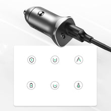 Заредете изображение във визуализатора на галерията – Ugreen car charger USB Type C / USB 24W Power Delivery Quick Charge gray (30780) - TopMag
