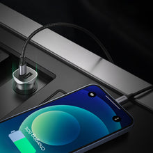 Заредете изображение във визуализатора на галерията – Ugreen car charger USB Type C / USB 24W Power Delivery Quick Charge gray (30780) - TopMag
